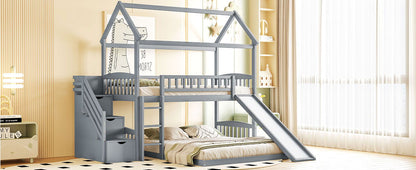 House Bunk Bed With Slide - The Sleep Loft - Online Mattress Showroom NYC