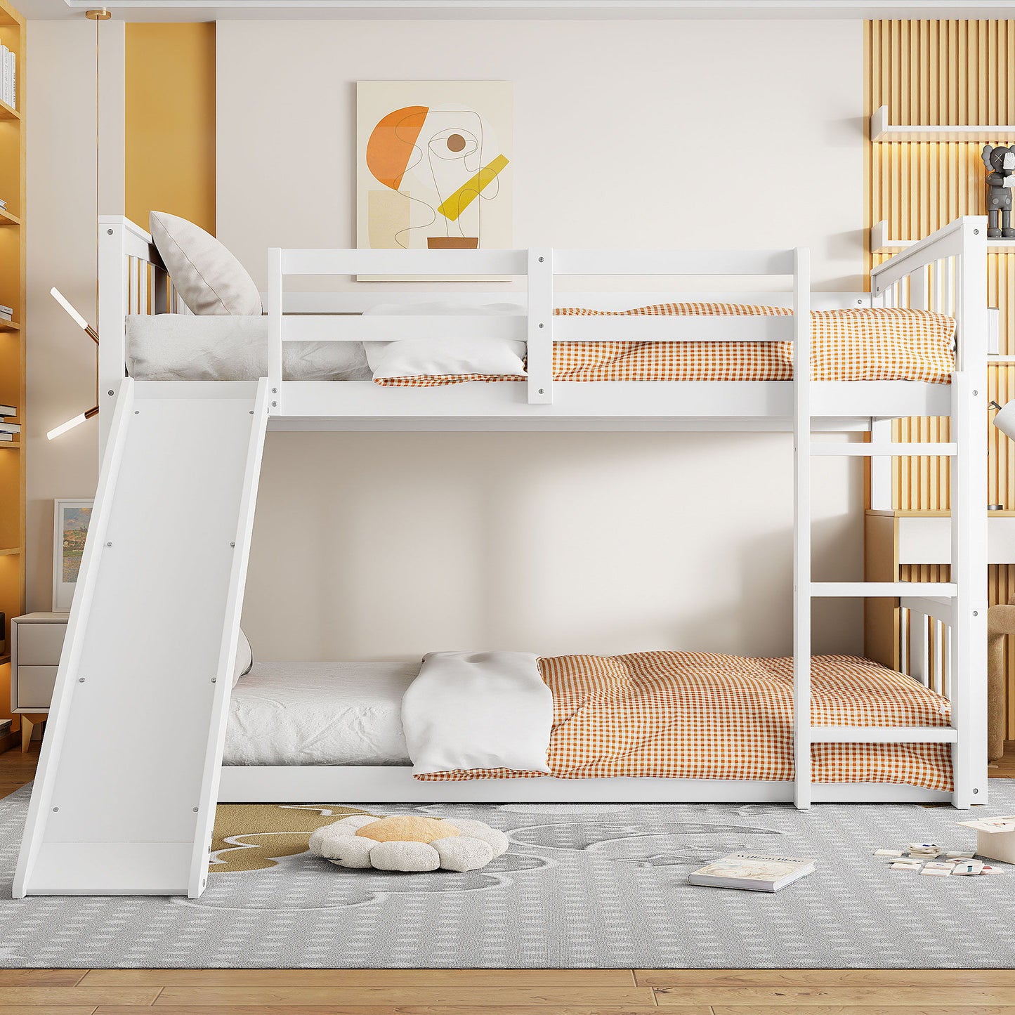 Bunk Bed With Convertible Ladder And Slide - The Sleep Loft - Online Mattress Showroom NYC
