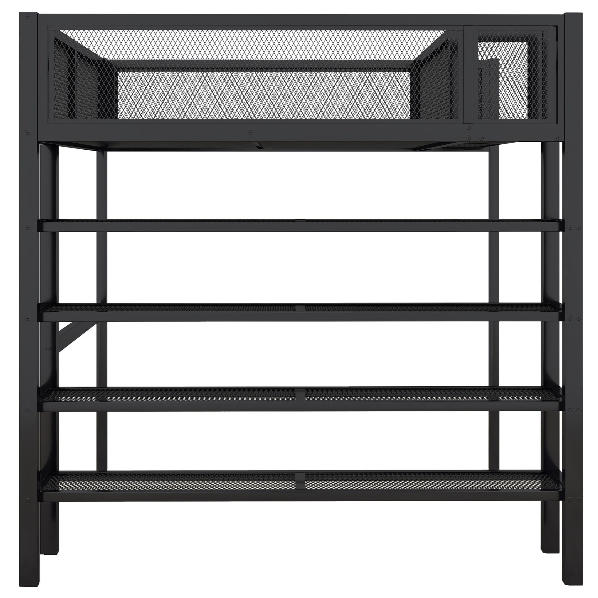 Loft Bed With 4 Tier Shelves And Storage - The Sleep Loft - Online Mattress Showroom NYC