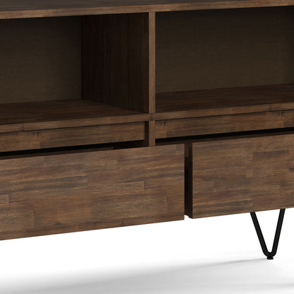 Chase - Low Bookcase - Rustic Natural Aged Brown - The Sleep Loft - Online Mattress Showroom NYC