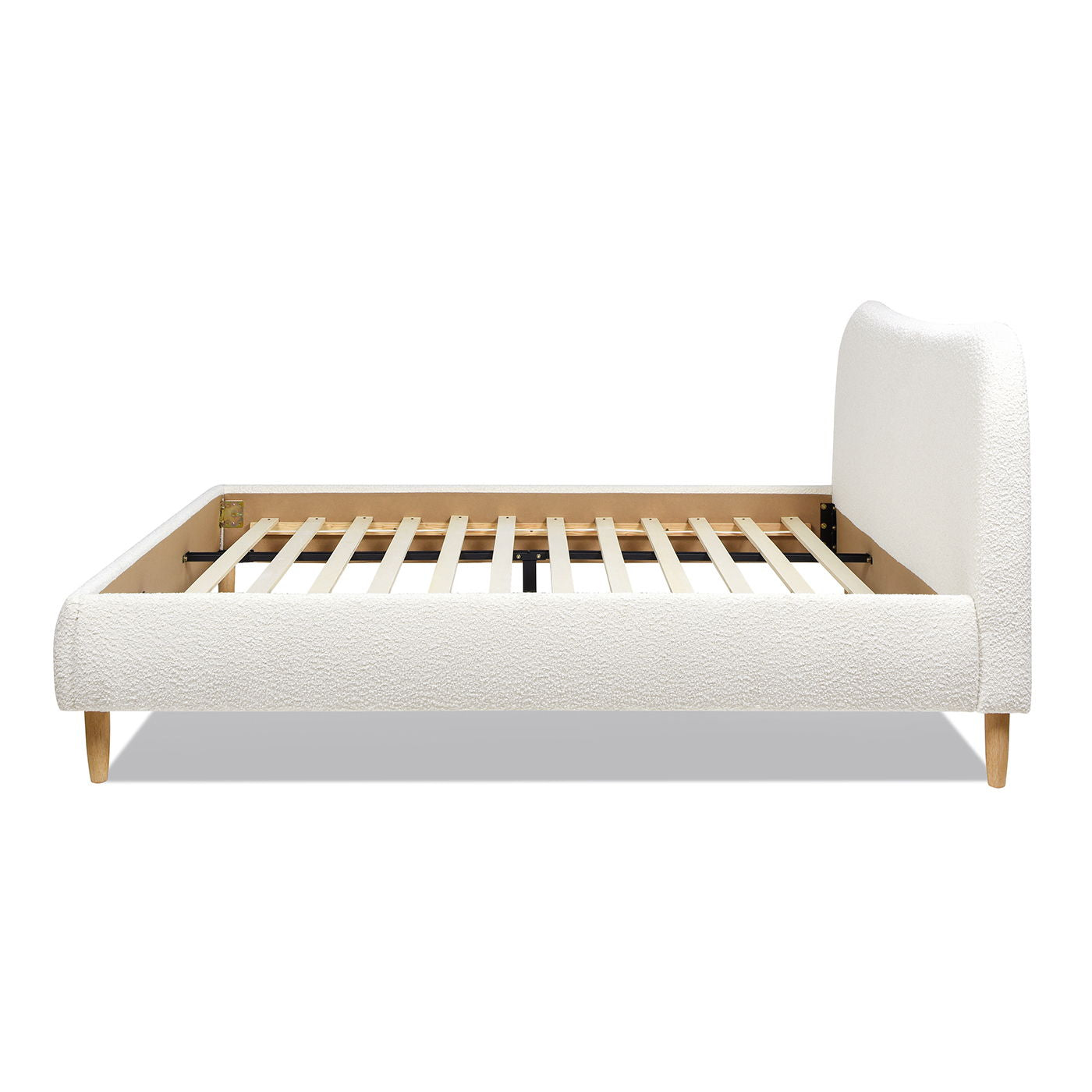 Roman - Curved Headboard Upholstered Platform Bed - The Sleep Loft - Online Mattress Showroom NYC
