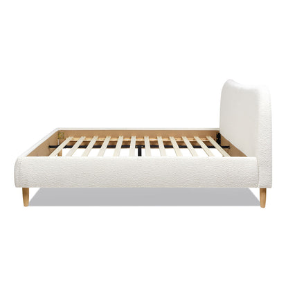 Roman - Curved Headboard Upholstered Platform Bed - The Sleep Loft - Online Mattress Showroom NYC