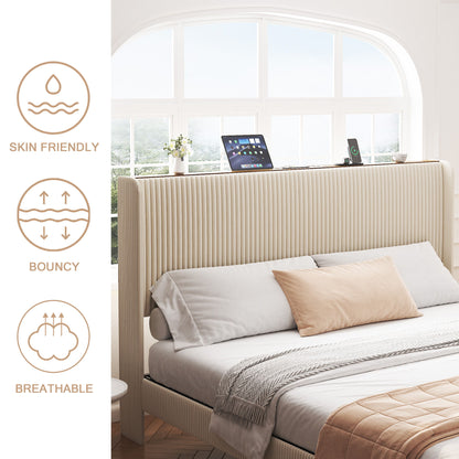 Platform Bed With Metal Frame And Charging Station - The Sleep Loft - Online Mattress Showroom NYC