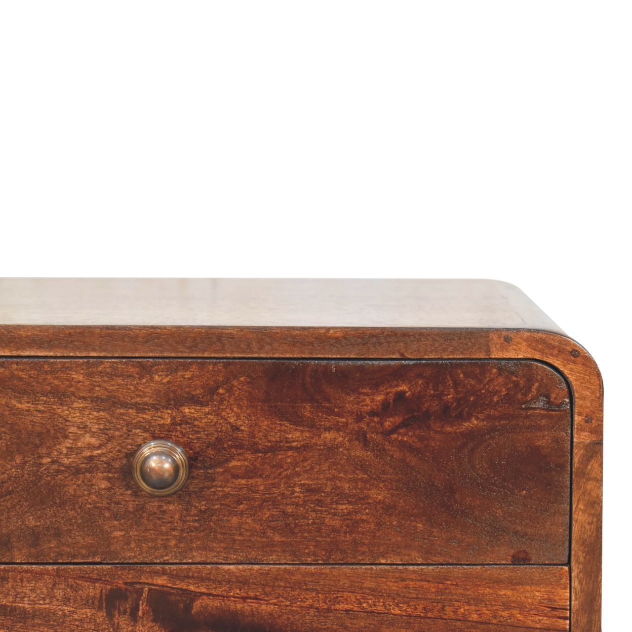 Curved Nightstand, - The Sleep Loft - Online Mattress Showroom NYC