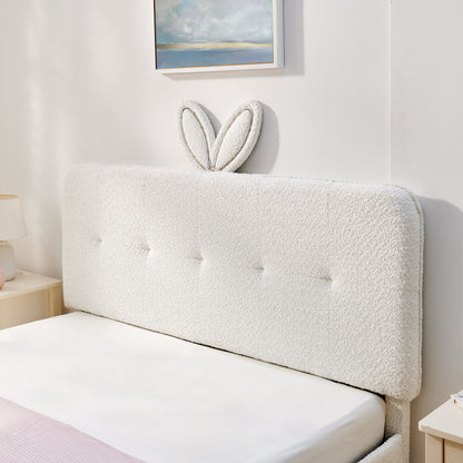 Upholstered Bed With Oversized Rabbit Ear Headboard, LED Lights & 4 Storage Drawers - The Sleep Loft - Online Mattress Showroom NYC