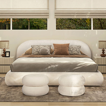 Archie Puffy Grounded - Upholstered Platform Bed - The Sleep Loft - Online Mattress Showroom NYC