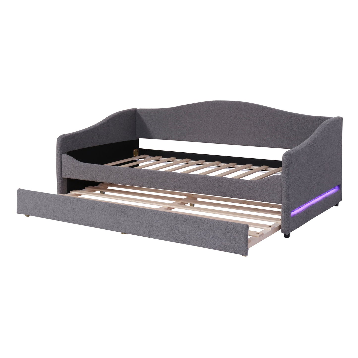 Design Upholstered Daybed With Light And Trundle - The Sleep Loft - Online Mattress Showroom NYC
