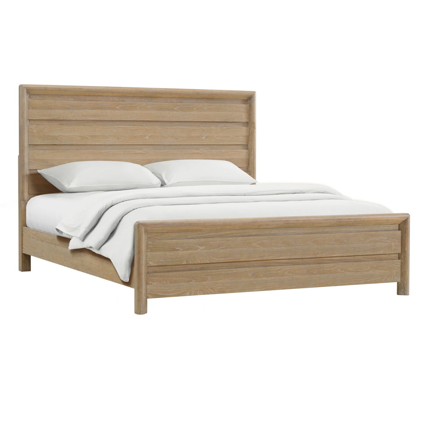 Panel Bed Frame With Unique Headboard And Included Slats - The Sleep Loft - Online Mattress Showroom NYC