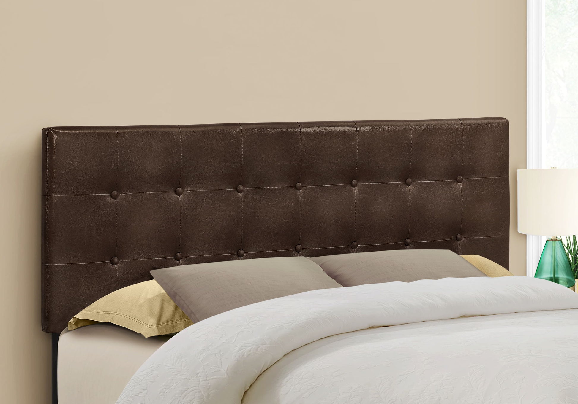 Queen Size, Bed Headboard Only, Upholstered, Transitional - Brown - The Sleep Loft - Online Mattress Showroom NYC