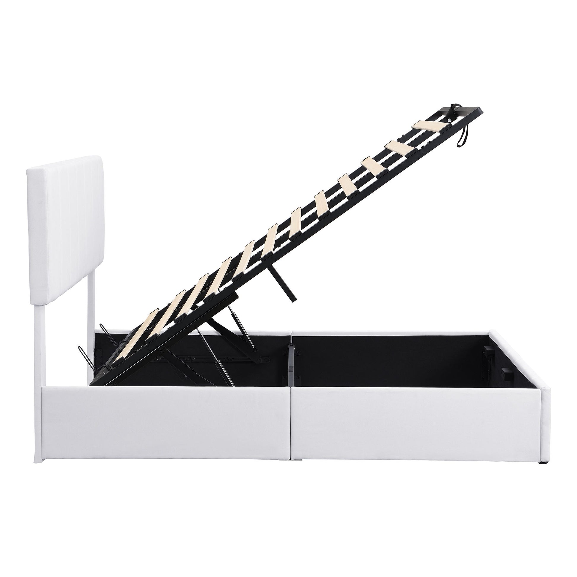 Elegant Upholstered Platform Bed With Hydraulic Storage System - The Sleep Loft - Online Mattress Showroom NYC