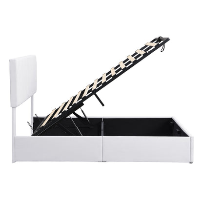 Elegant Upholstered Platform Bed With Hydraulic Storage System - The Sleep Loft - Online Mattress Showroom NYC