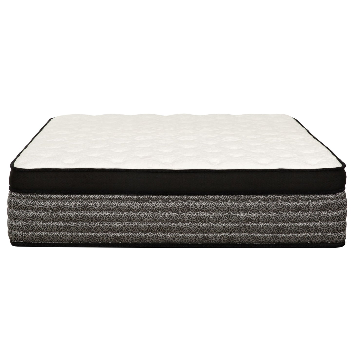 Premium 16" Queen Size Hybrid Mattress In A Box Plush Gel Memory Foam Top With Cooling Technology - Gray / White - The Sleep Loft - Online Mattress Showroom NYC