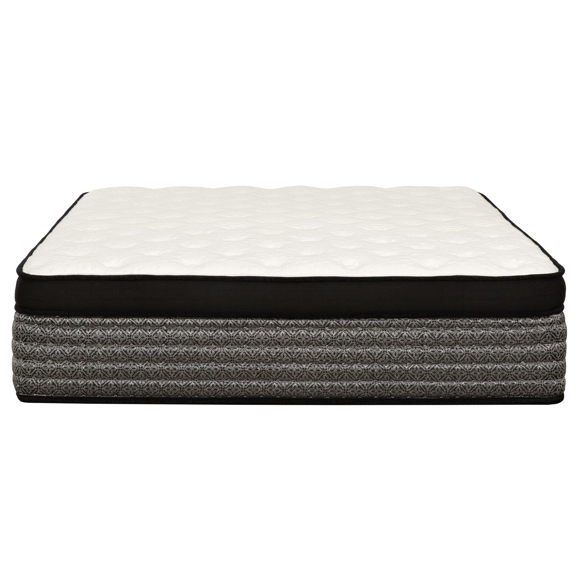 Premium 16" Queen Size Hybrid Mattress In A Box Plush Gel Memory Foam Top With Cooling Technology - Gray / White - The Sleep Loft - Online Mattress Showroom NYC