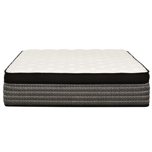 Premium 16" Queen Size Hybrid Mattress In A Box Plush Gel Memory Foam Top With Cooling Technology - Gray / White - The Sleep Loft - Online Mattress Showroom NYC
