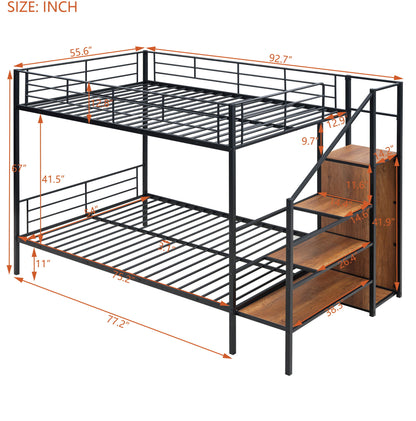 Bunk Bed With Lateral Storage Ladder And Wardrobe - The Sleep Loft - Online Mattress Showroom NYC