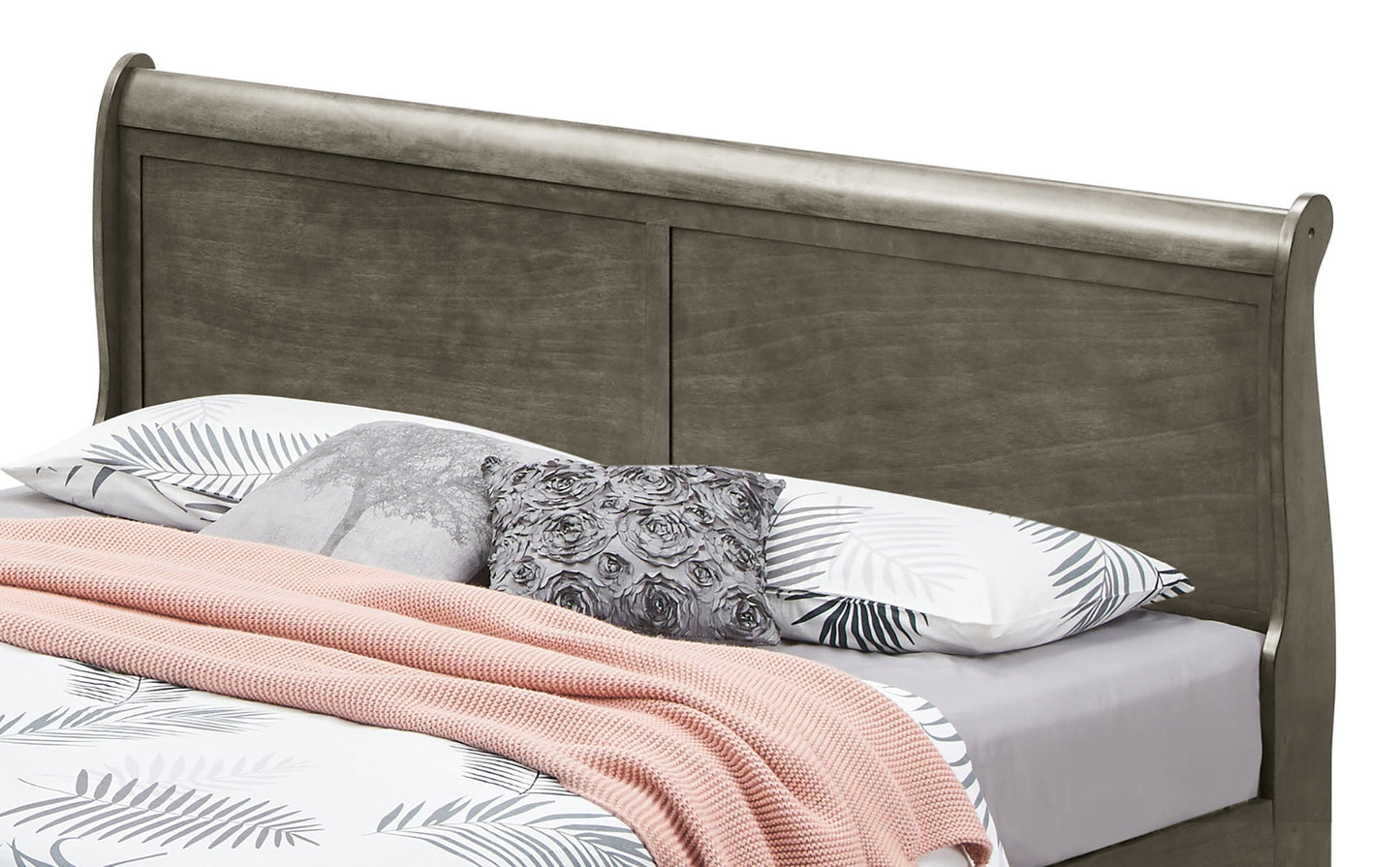 Upholstered Panel Sleigh Bed Design