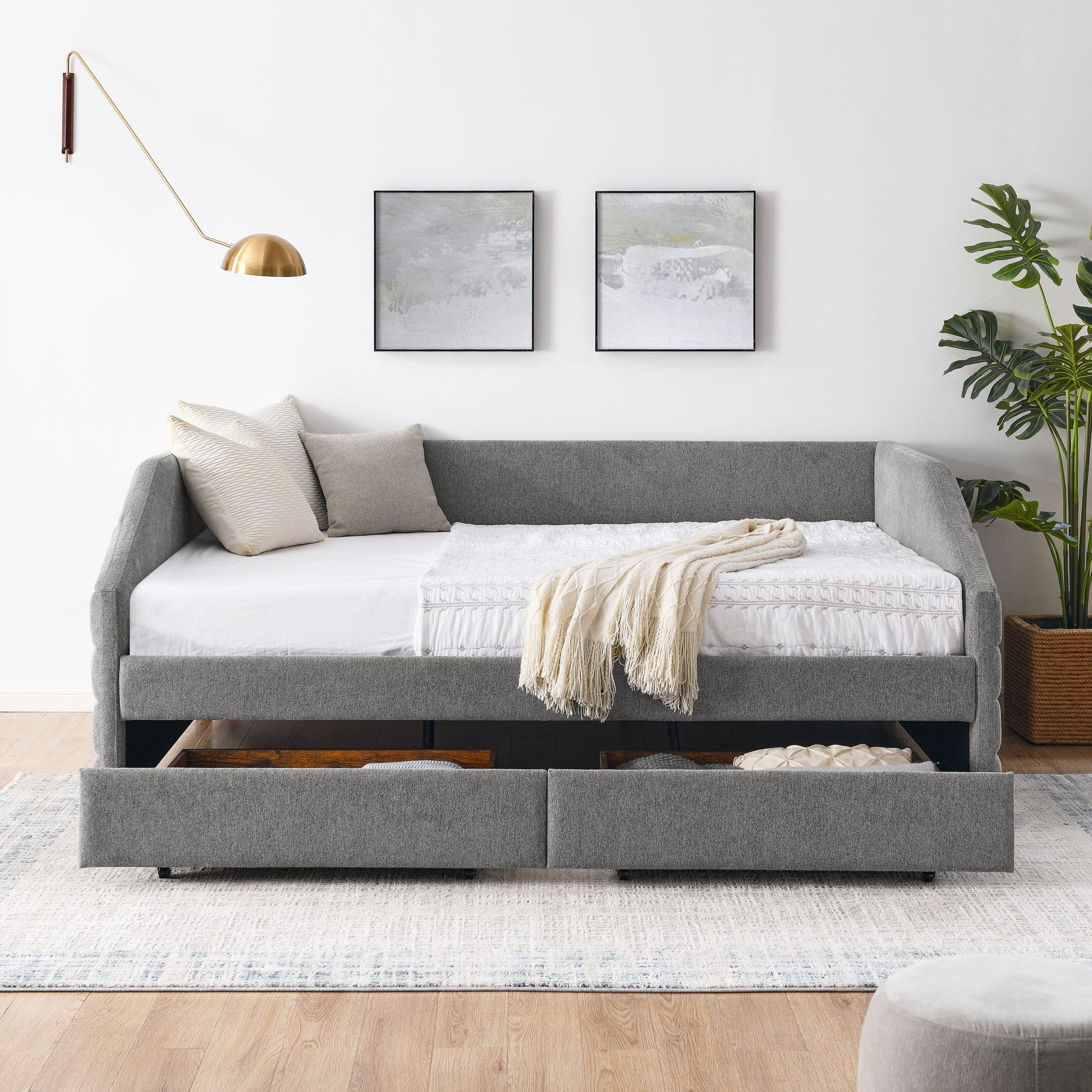 Elegant Daybed With Trundle Upholstered Tufted Sofa Bed - The Sleep Loft - Online Mattress Showroom NYC