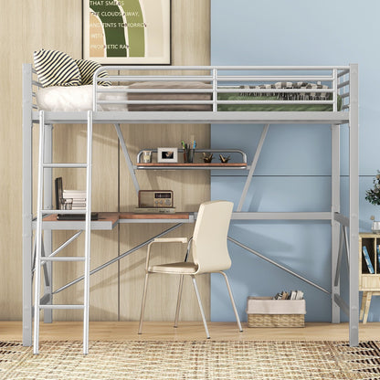 Loft Bed With Desk And Shelf, Modern Design - The Sleep Loft - Online Mattress Showroom NYC