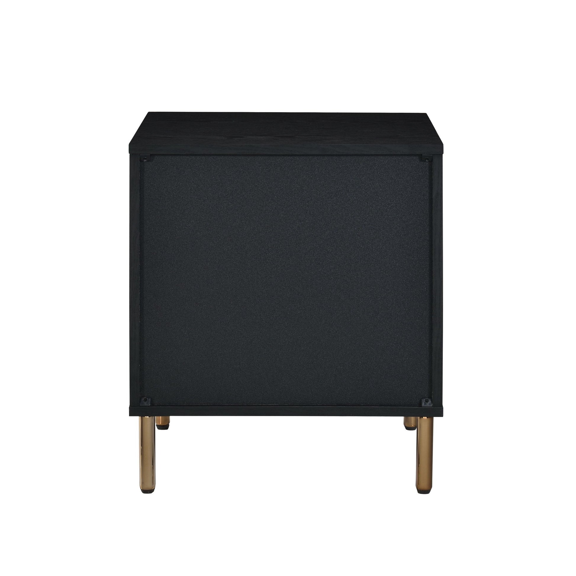 Myles - Nightstand - Black / Gold / Silver - The Sleep Loft - Online Mattress Showroom NYC