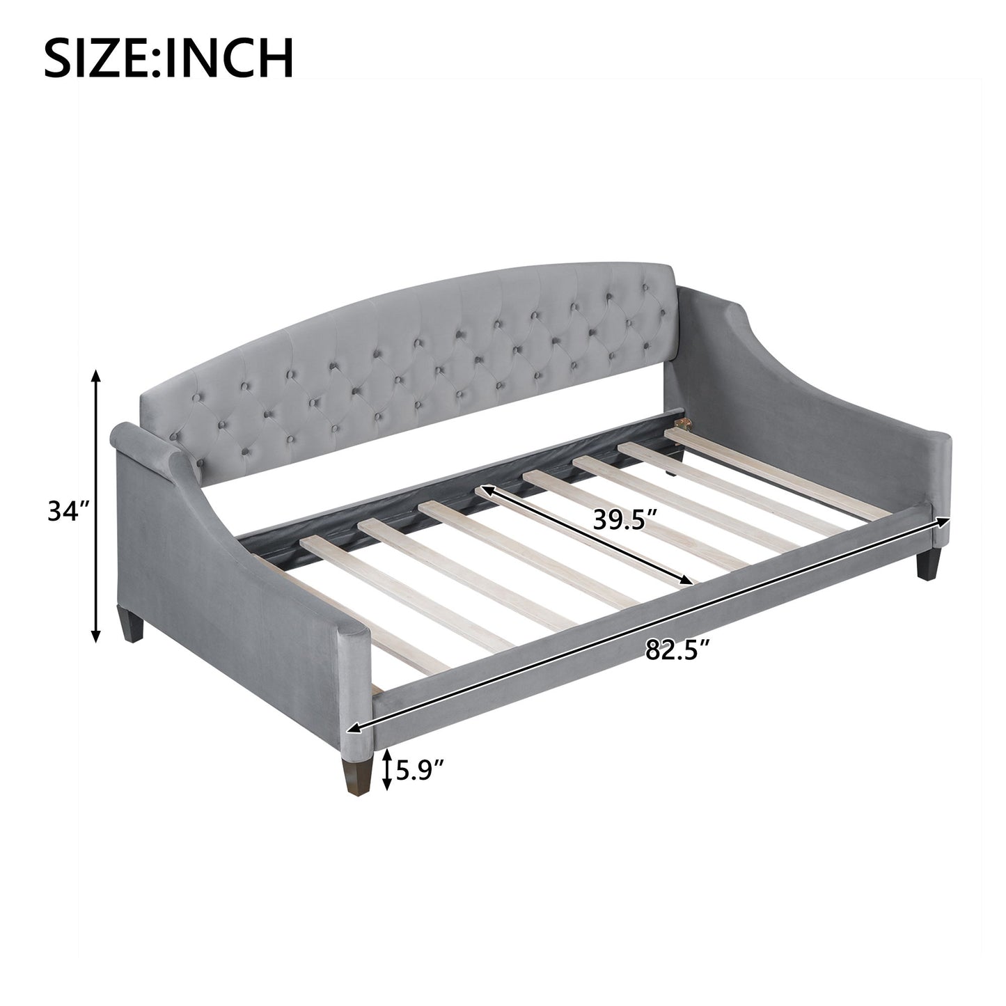 Modern Tufted Button Daybed - The Sleep Loft - Online Mattress Showroom NYC