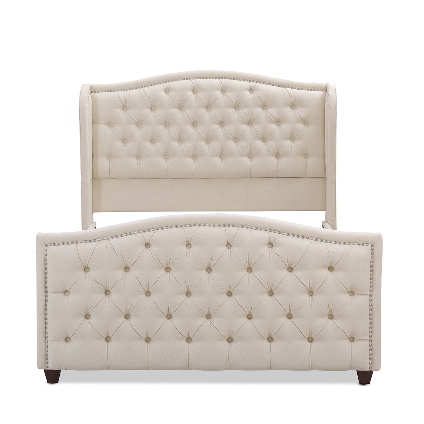 Marcella - Upholstered Shelter Headboard Bed Set - The Sleep Loft - Online Mattress Showroom NYC