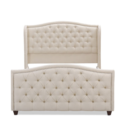 Marcella - Upholstered Shelter Headboard Bed Set - The Sleep Loft - Online Mattress Showroom NYC