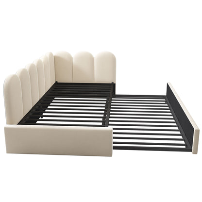Upholstered Daybed With Metal Slatted Base - The Sleep Loft - Online Mattress Showroom NYC