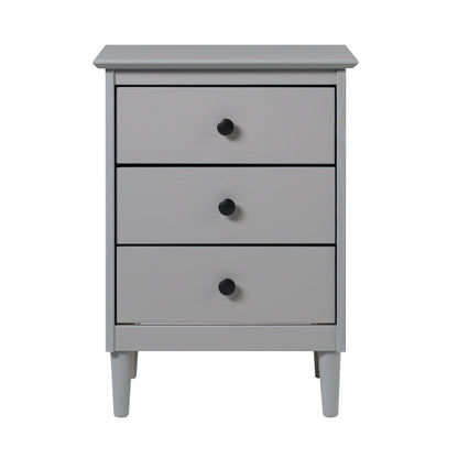 Classic 3 Drawer Solid Wood Nightstand - The Sleep Loft - Online Mattress Showroom NYC