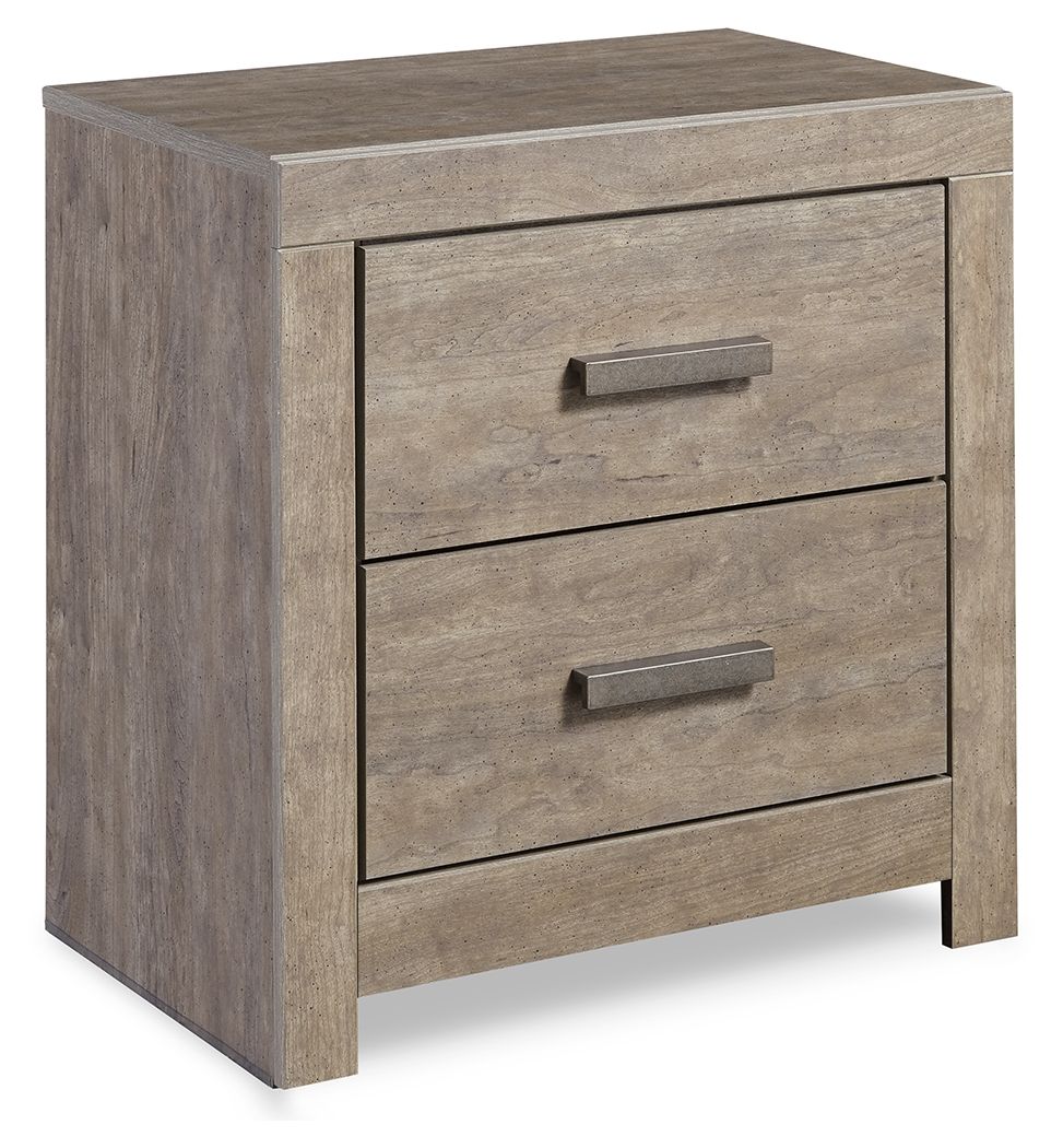 Culverbach - Two Drawer Night Stand - Gray - The Sleep Loft - Online Mattress Showroom NYC