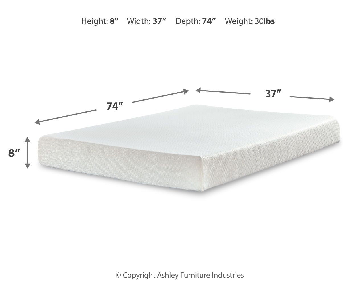 Chime 8 Inch Memory Foam - Medium Memory Foam Mattress - The Sleep Loft - Online Mattress Showroom NYC