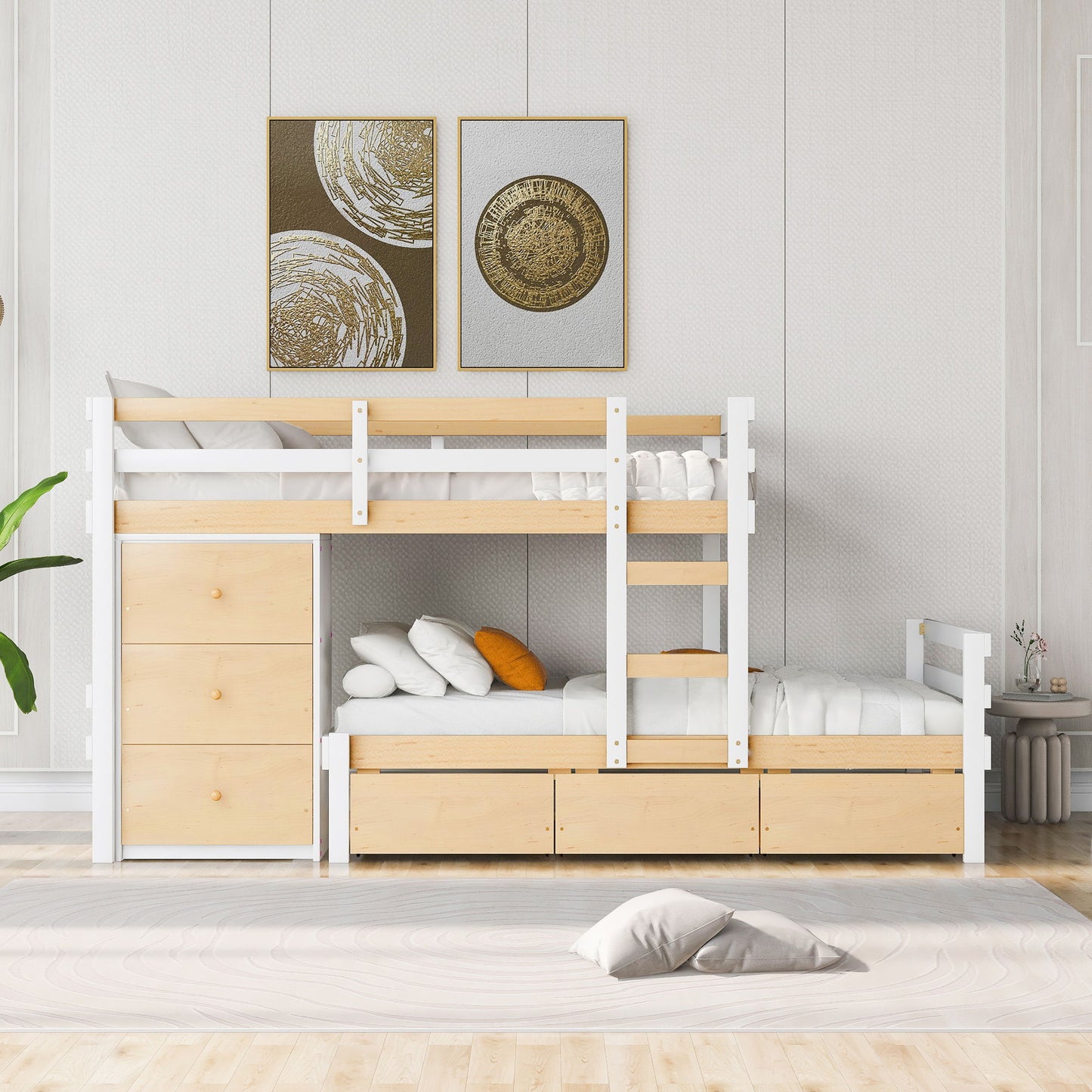 Loft Bunk Bed With Drawers And Ladder - The Sleep Loft - Online Mattress Showroom NYC