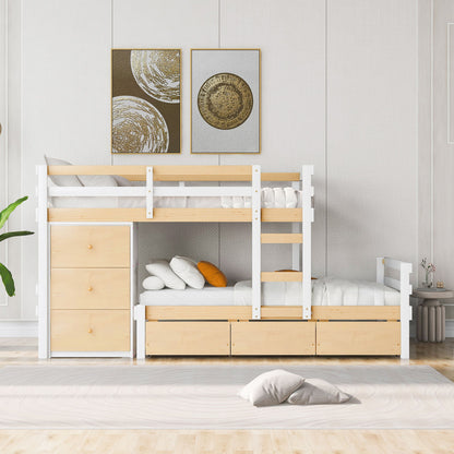 Loft Bunk Bed With Drawers And Ladder - The Sleep Loft - Online Mattress Showroom NYC