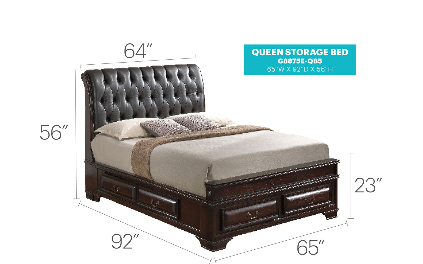 LaVita - Storage Bed Elegant Transitional