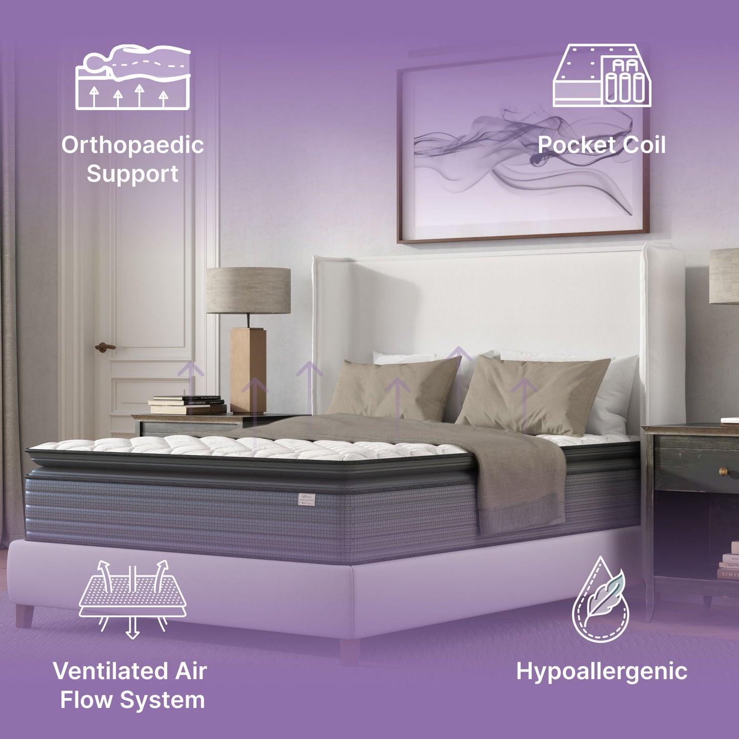 Isabella - 14" Hybrid Pillow Top Mattress - The Sleep Loft - Online Mattress Showroom NYC