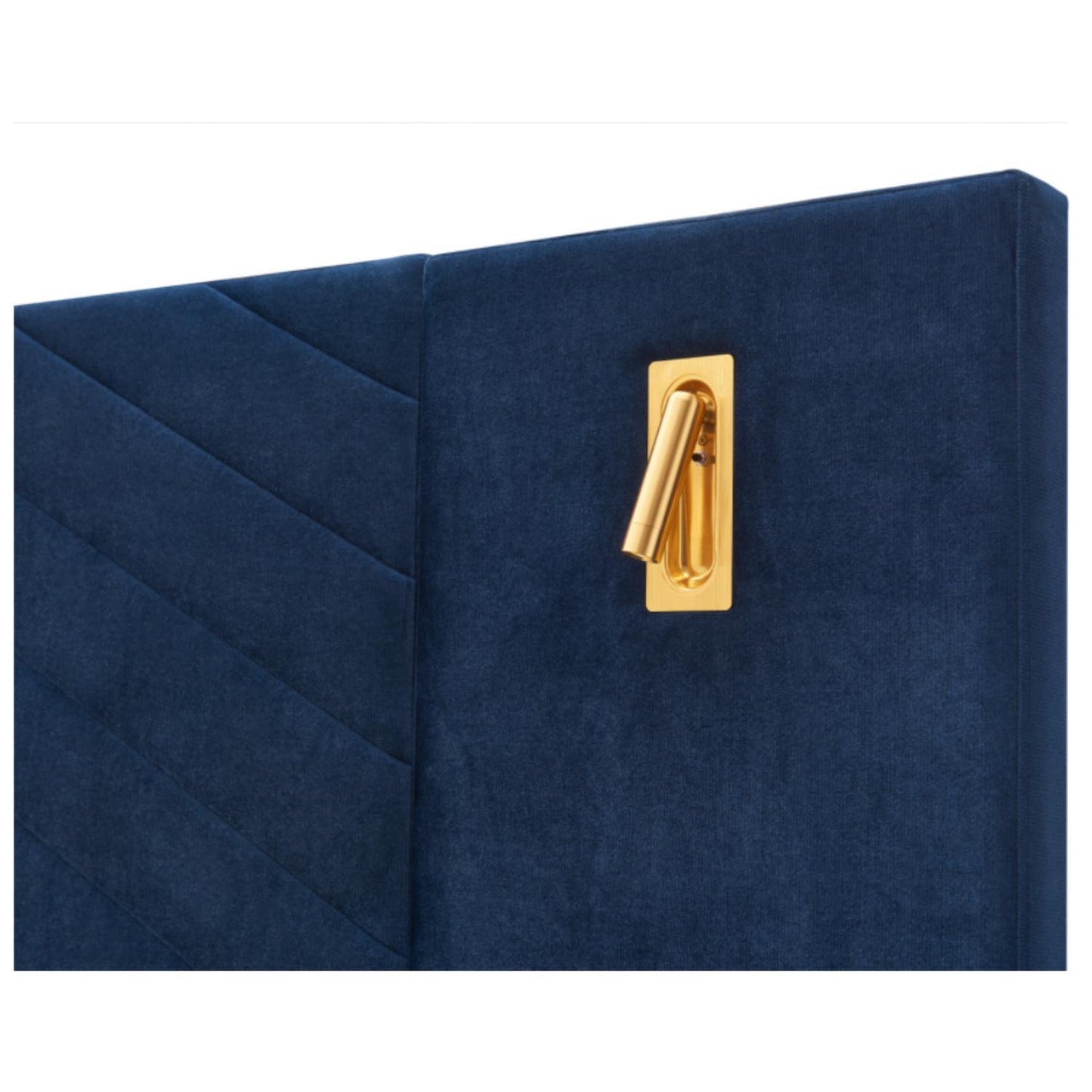 Upholstered Bed Frame With Vertical Channel Tufted Wingback Headboard - The Sleep Loft - Online Mattress Showroom NYC