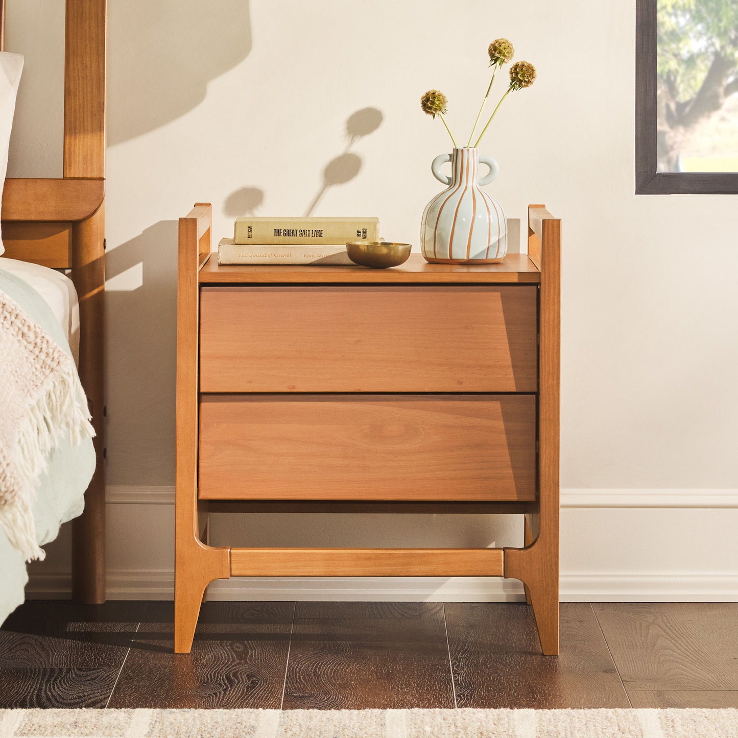 Scandi Angle Face Nightstand - The Sleep Loft - Online Mattress Showroom NYC
