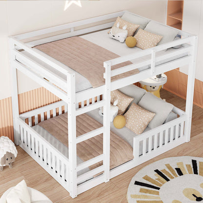 Stylish Bunk Bed With Ladder And Guardrails - The Sleep Loft - Online Mattress Showroom NYC