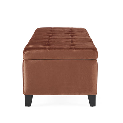 Wendover - Elegant Tufted Storage Bench With Lift-Up Top And Birch Wood Legs - The Sleep Loft - Online Mattress Showroom NYC