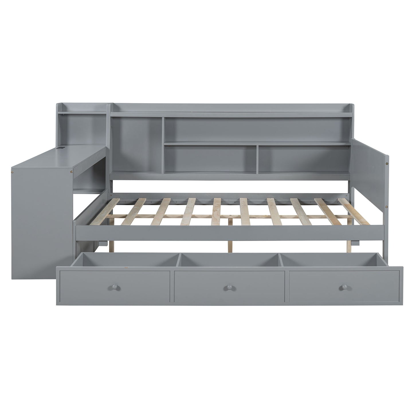 Daybed With 3 Drawers USB Ports And Desk - The Sleep Loft - Online Mattress Showroom NYC