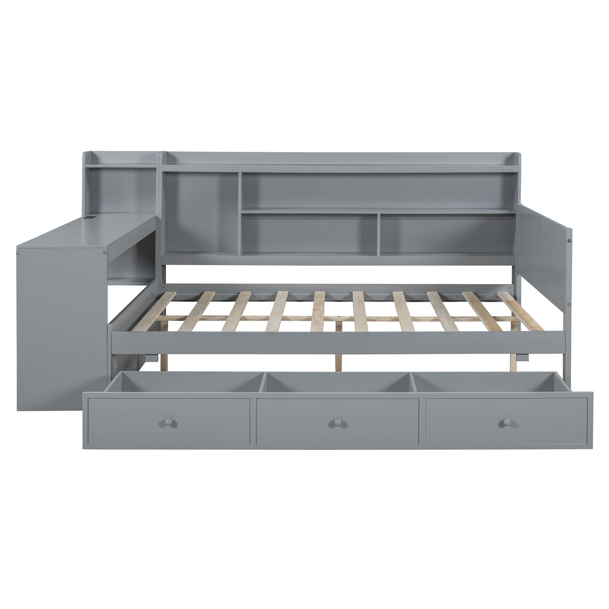 Daybed With 3 Drawers USB Ports And Desk - The Sleep Loft - Online Mattress Showroom NYC