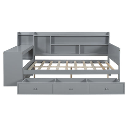 Daybed With 3 Drawers USB Ports And Desk - The Sleep Loft - Online Mattress Showroom NYC