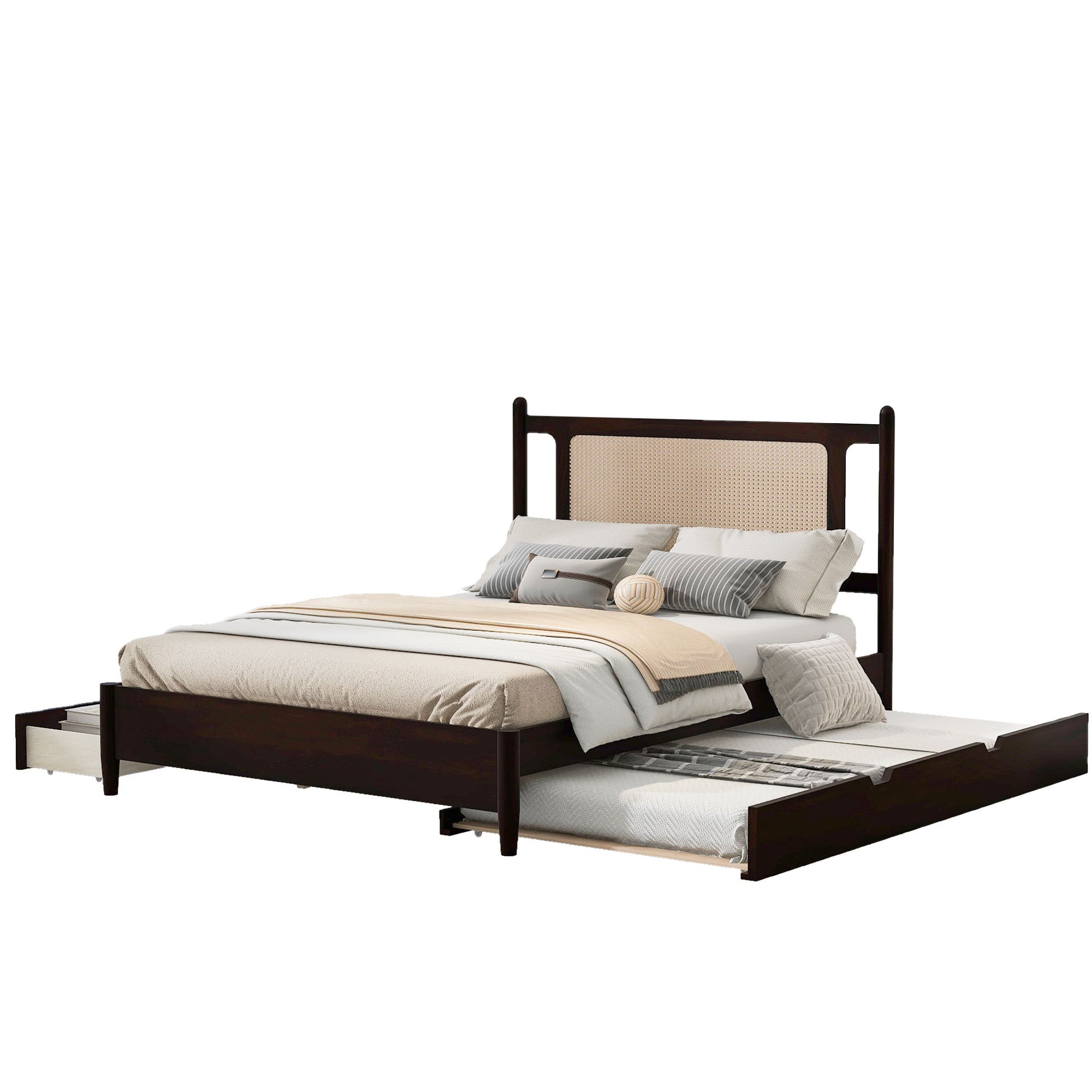 Platform Bed With 2 Big Drawers & Trundle - The Sleep Loft - Online Mattress Showroom NYC