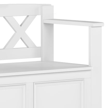 Amherst - Small Transitional Entryway Storage Bench - The Sleep Loft - Online Mattress Showroom NYC