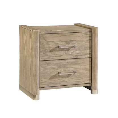 Sarai - Nightstand With Spacious Drawers And Handles - Brown - The Sleep Loft - Online Mattress Showroom NYC