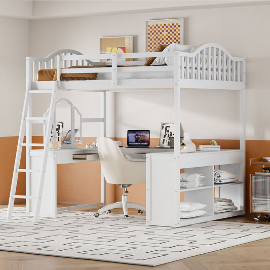 Loft Bed With Drawers, Cabinet, Shelves With Desk - The Sleep Loft - Online Mattress Showroom NYC