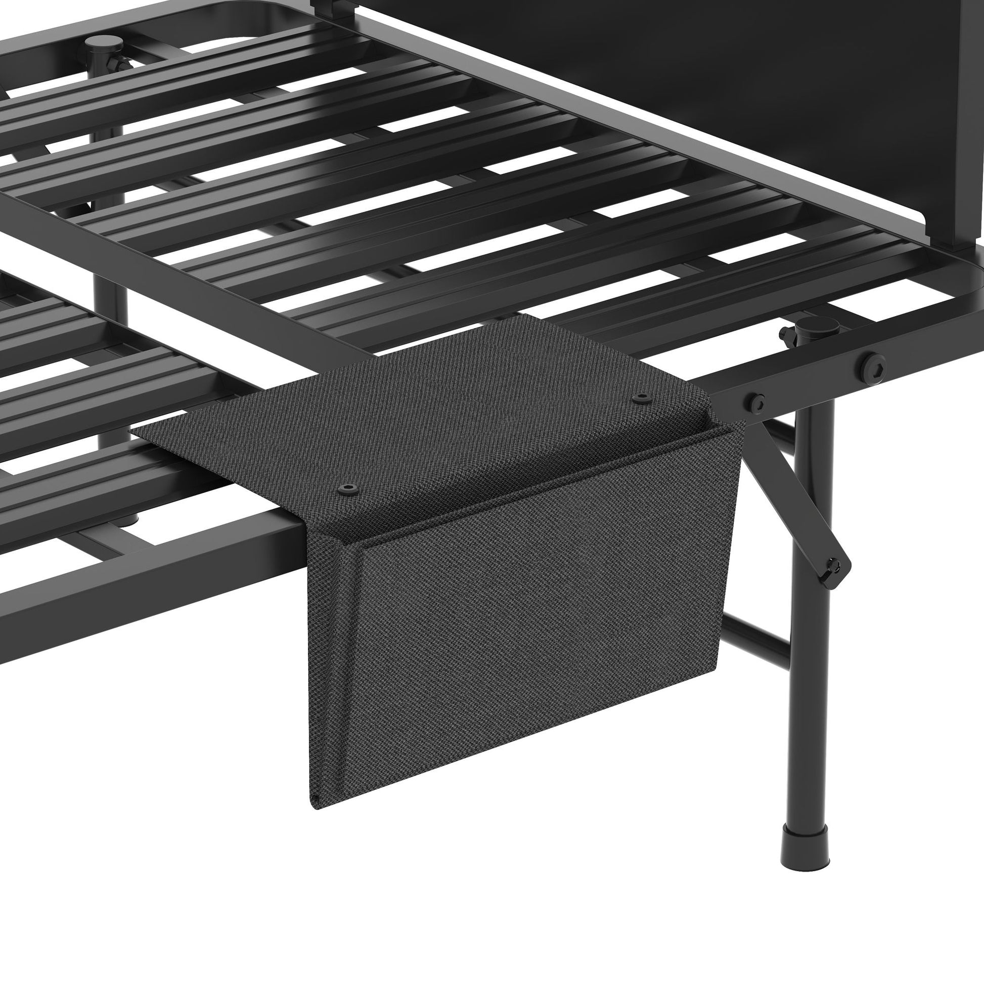 Twin Folding Bed With Memory Foam Mattress, On Wheels, Portable Bed For Adults & Guests - Black - The Sleep Loft - Online Mattress Showroom NYC