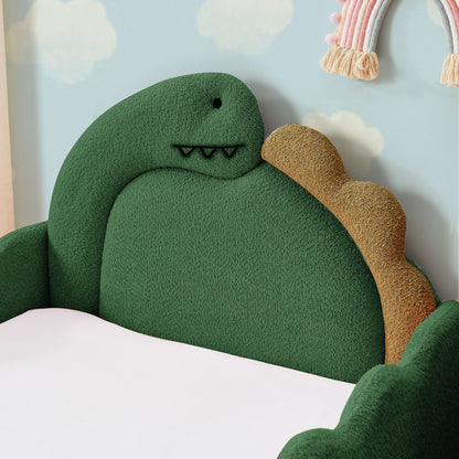Cute Dinosaur Shaped Bed With Safety Guardrail, Toddler Frame - The Sleep Loft - Online Mattress Showroom NYC