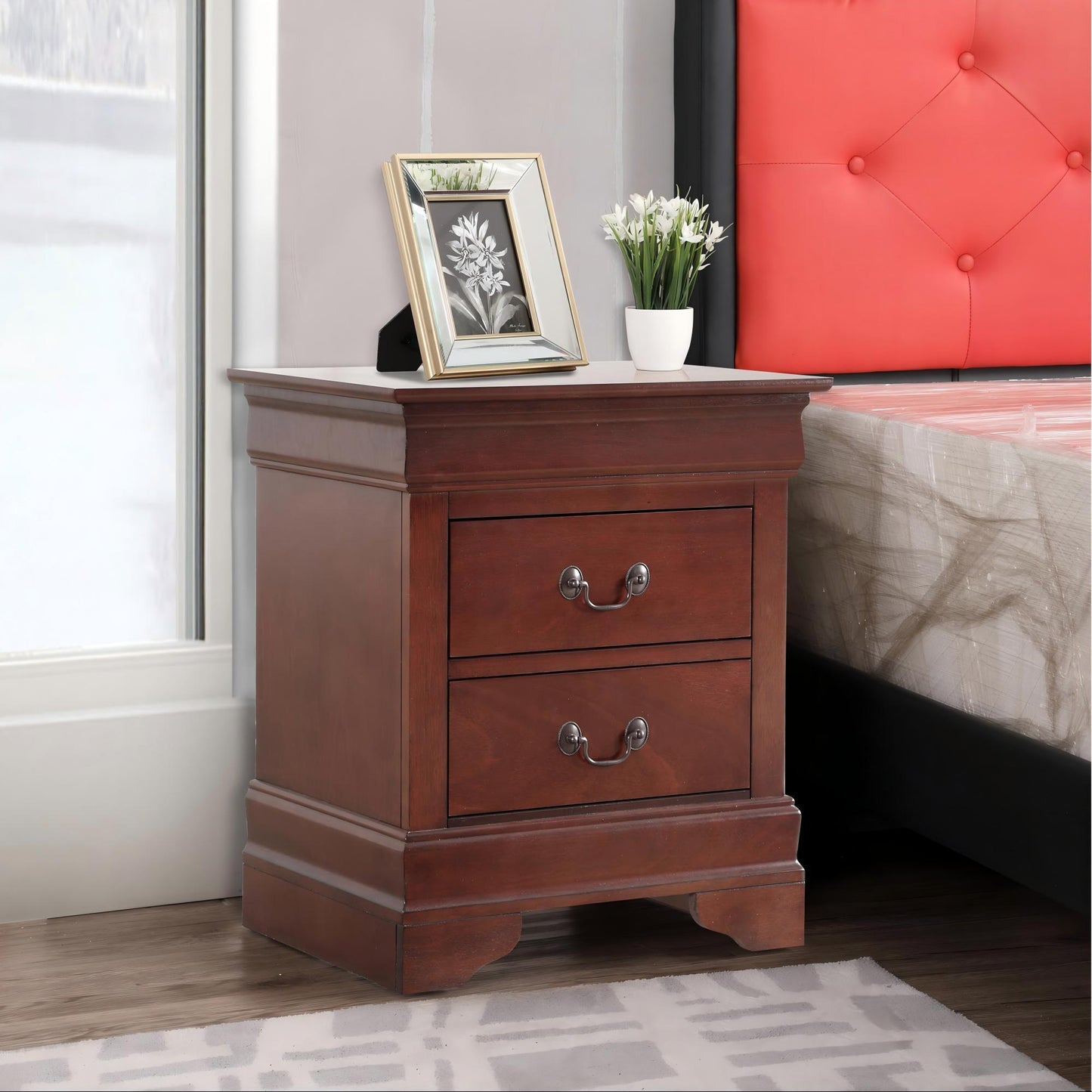 Traditional Style Design Nightstand - The Sleep Loft - Online Mattress Showroom NYC