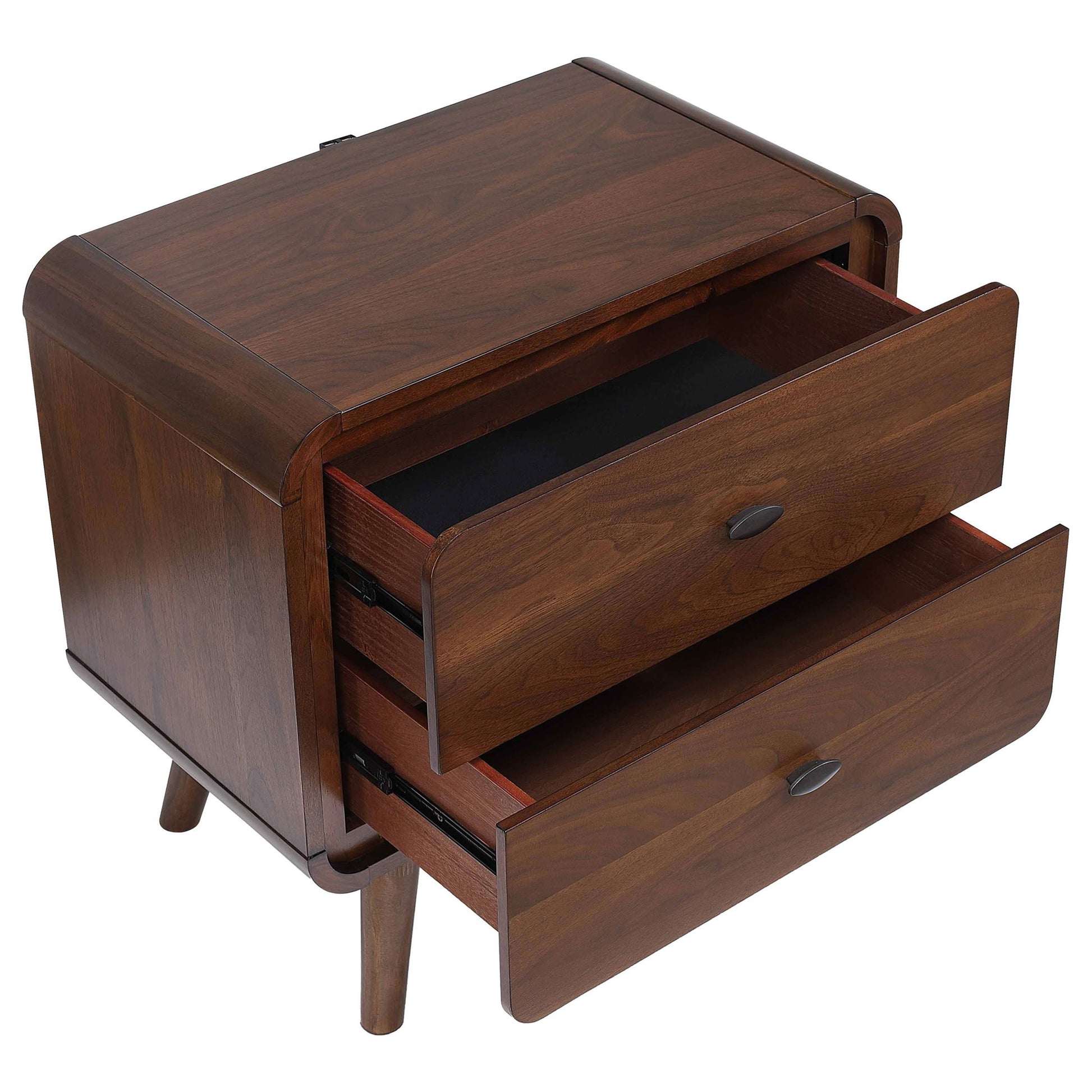 2 Drawer Nightstand - Walnut - The Sleep Loft - Online Mattress Showroom NYC