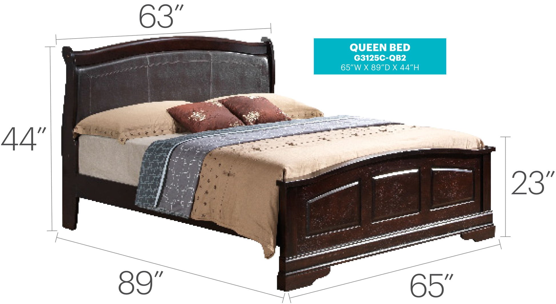 Panel Sleigh Bed Elegantly Crafted - The Sleep Loft - Online Mattress Showroom NYC